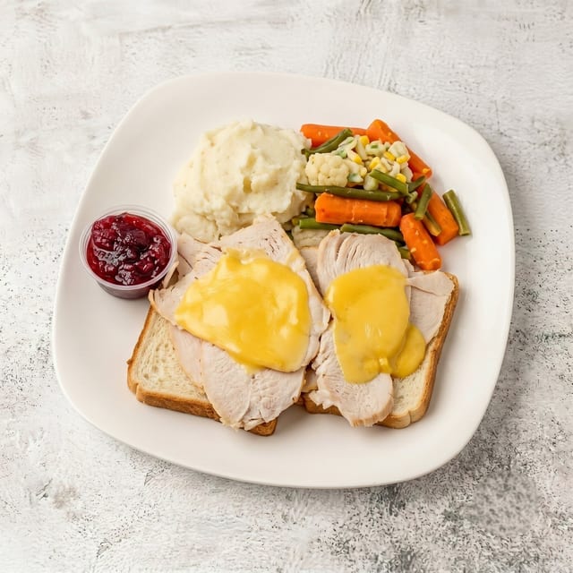 Hot Open Turkey with Gravy Sandwich.
