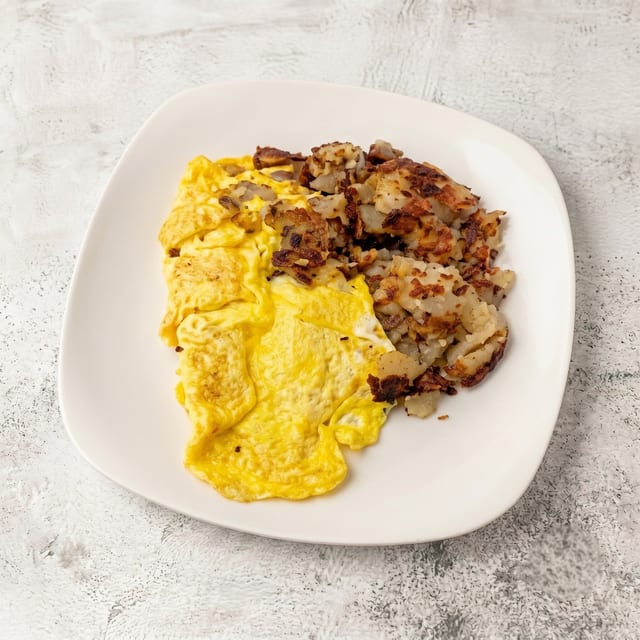 Sausage & Mozzarella Omelette.