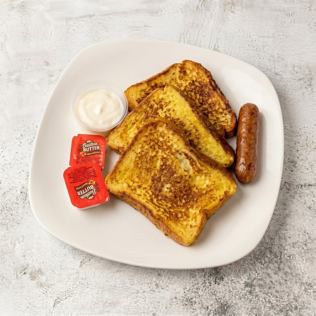 French Toast with Meat.