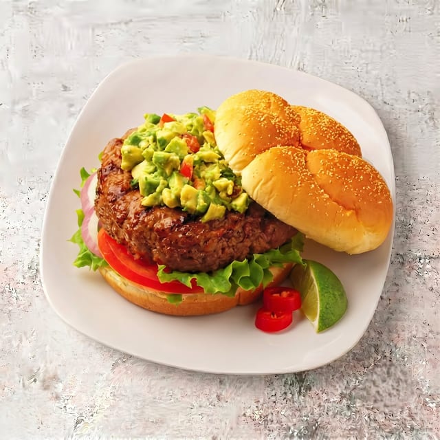 Burger with Avocado.